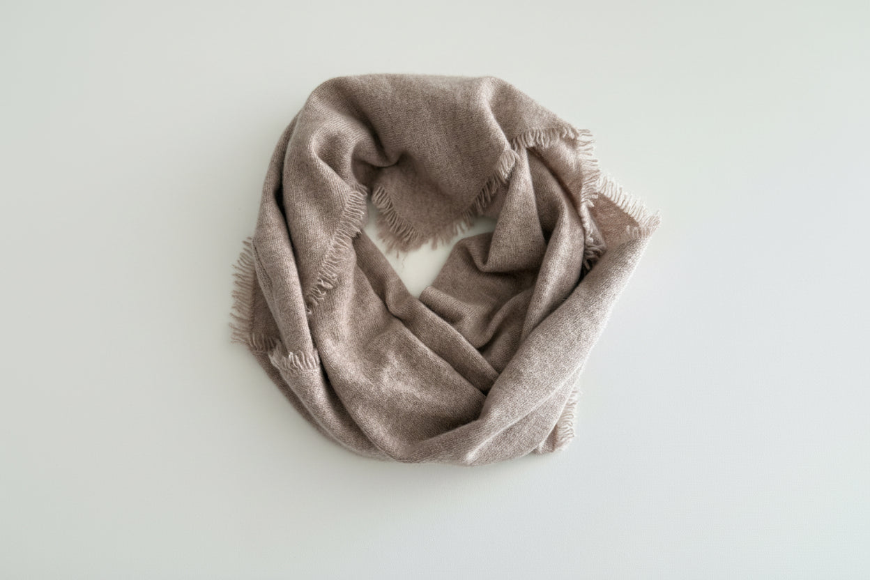 Brown scarf on a white background